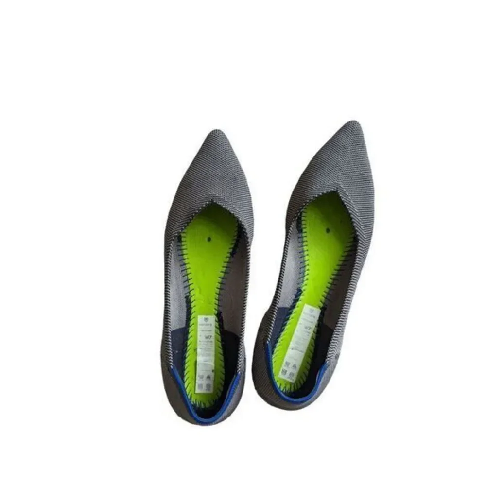 Rothy's‎ The Point flats size 7 Cloud Gray Birdseye knit slip on shoes